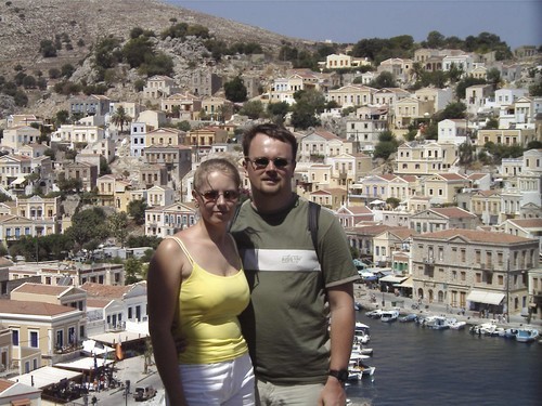 Sicht auf den Hafen aus der Stadt